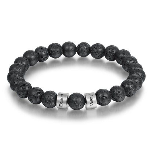 Personalized Natural Stone Men bead Bracelets