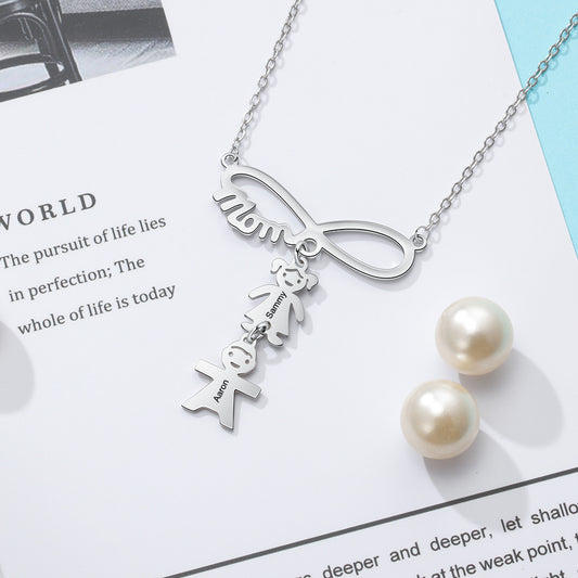 Product Personalized Rhodium Plated Necklace