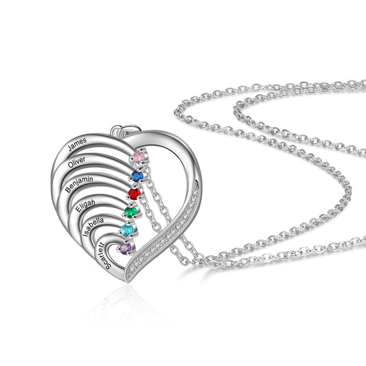 Custom Heart Necklace arches s925 silver