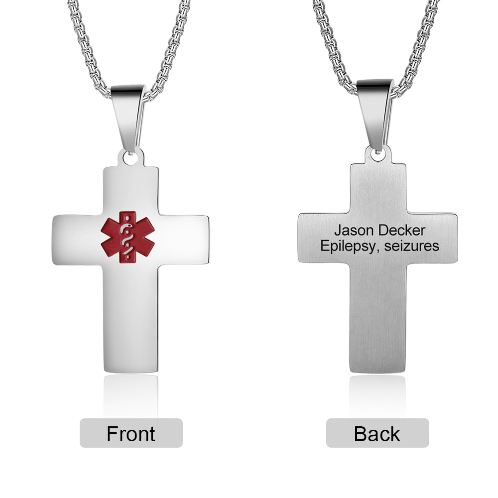 Custom data sign Cross Necklace