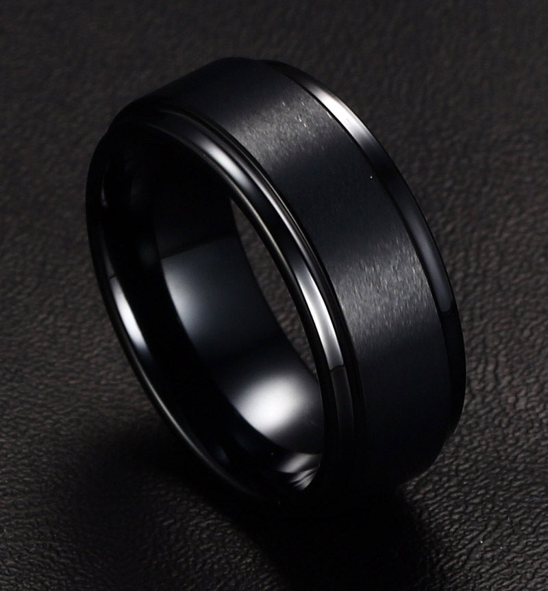 Custom Tungsten Steel Black Ring