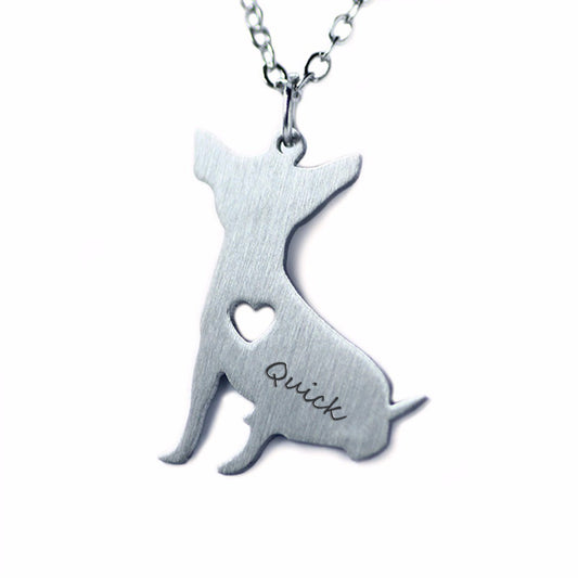Custom Name Necklace Dog shape