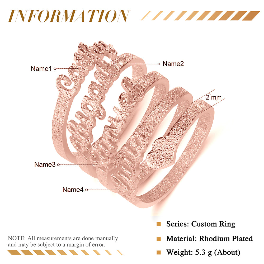 Copper Personalized Name Ring