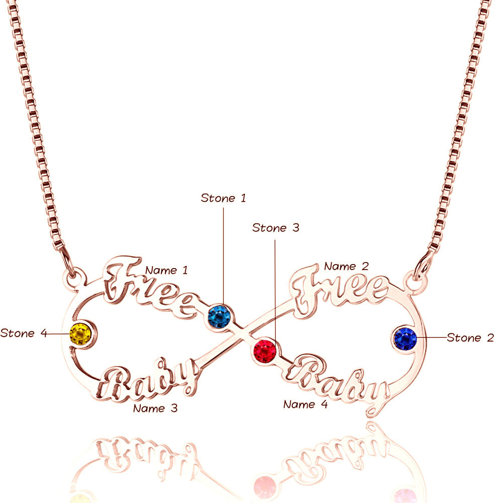 Wholesale 8 Character Birthstone Name Necklace