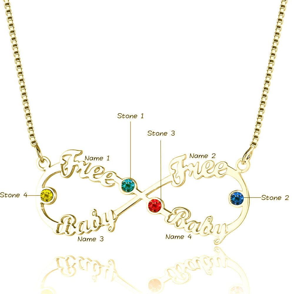 Wholesale 8 Character Birthstone Name Necklace