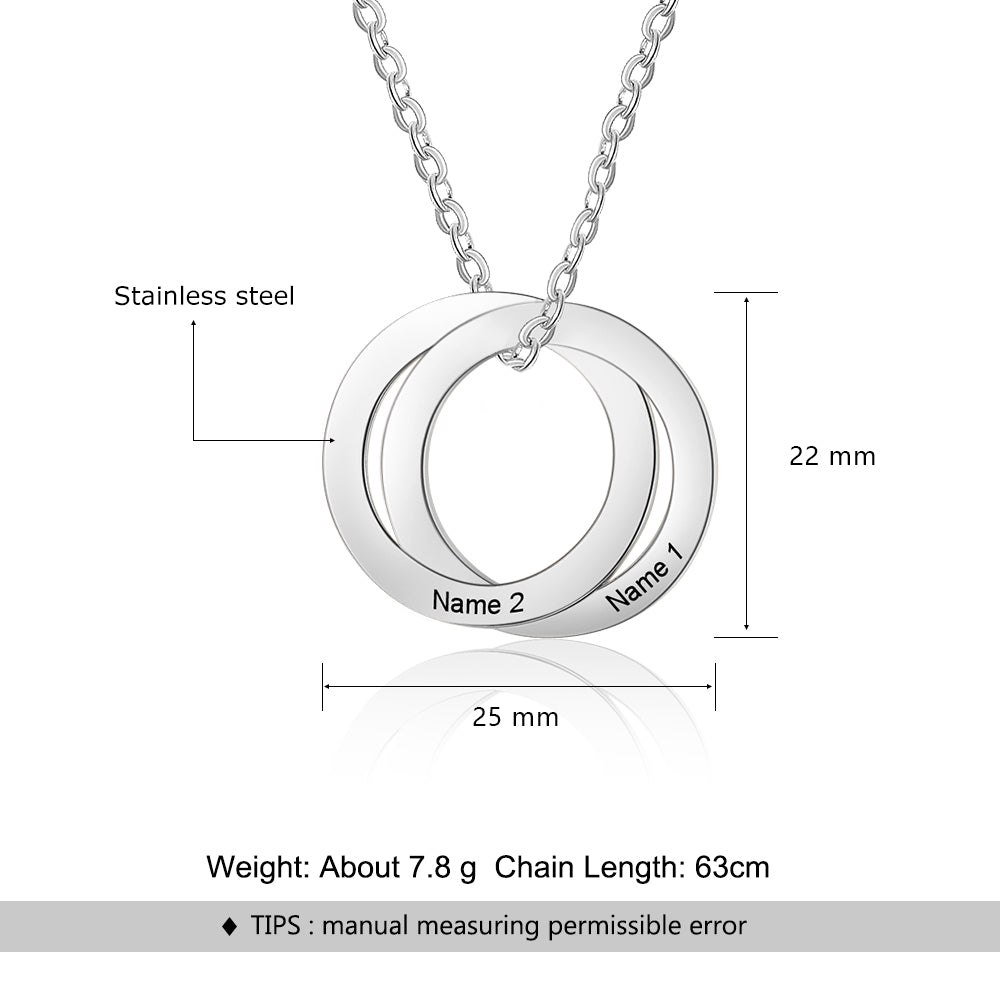 Custom Flat Circle Necklace