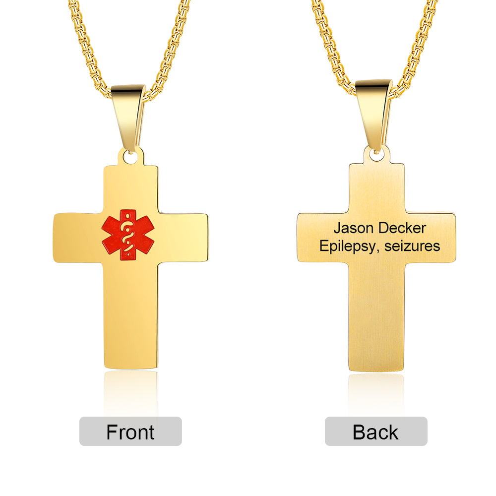 Custom data sign Cross Necklace