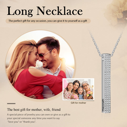 Custom Vertical Bar Necklace