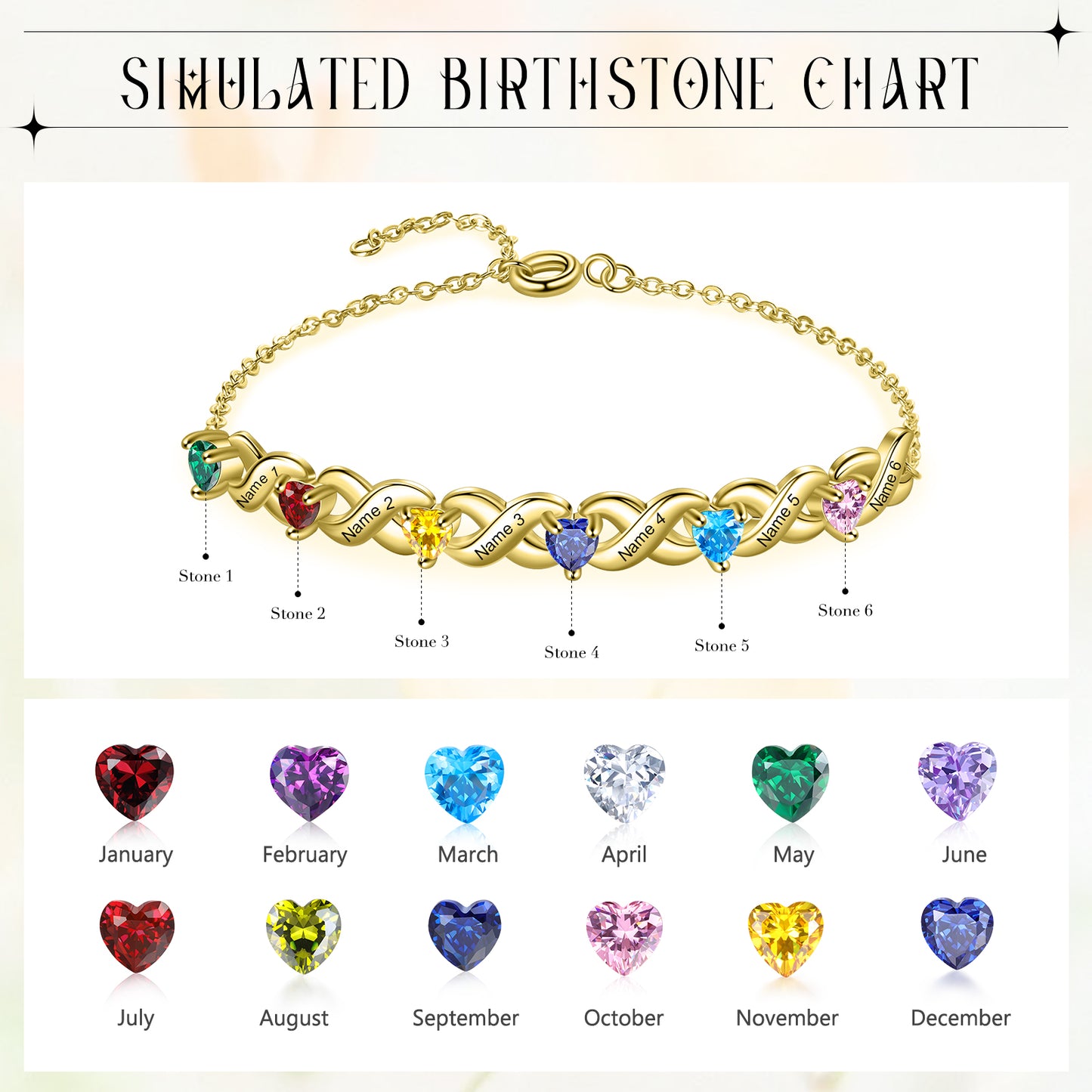 Custom Birthstone Bracelet