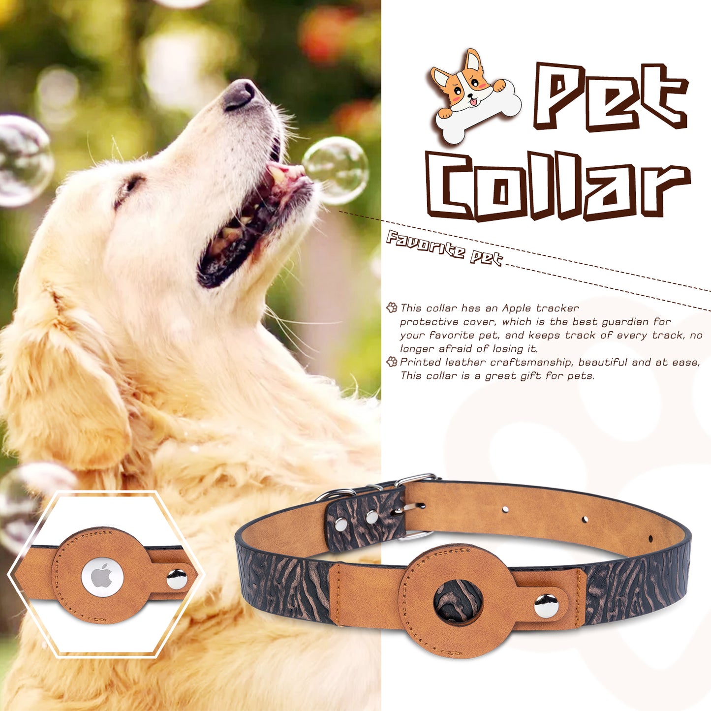 PU Leather Dog Collar