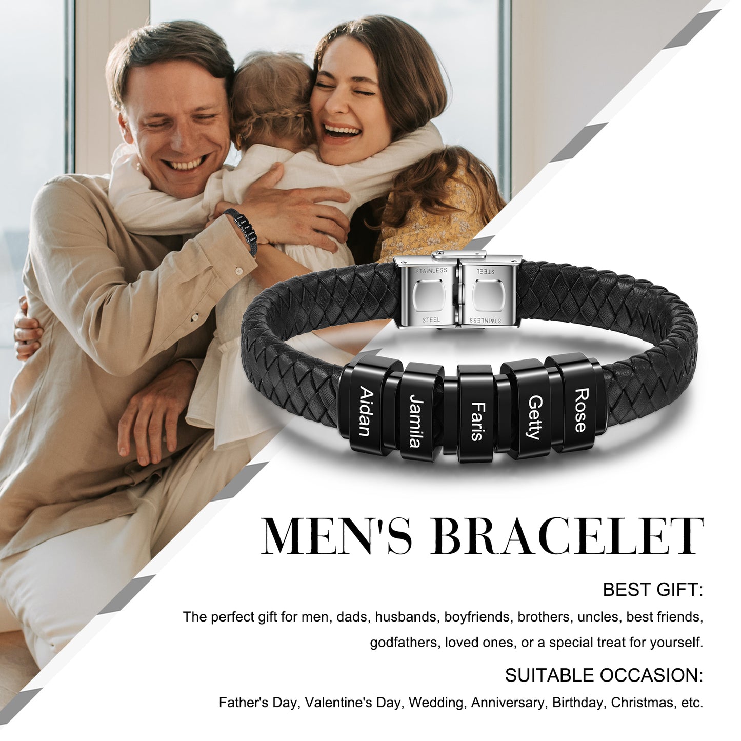 Custom Name Men Bracelet
