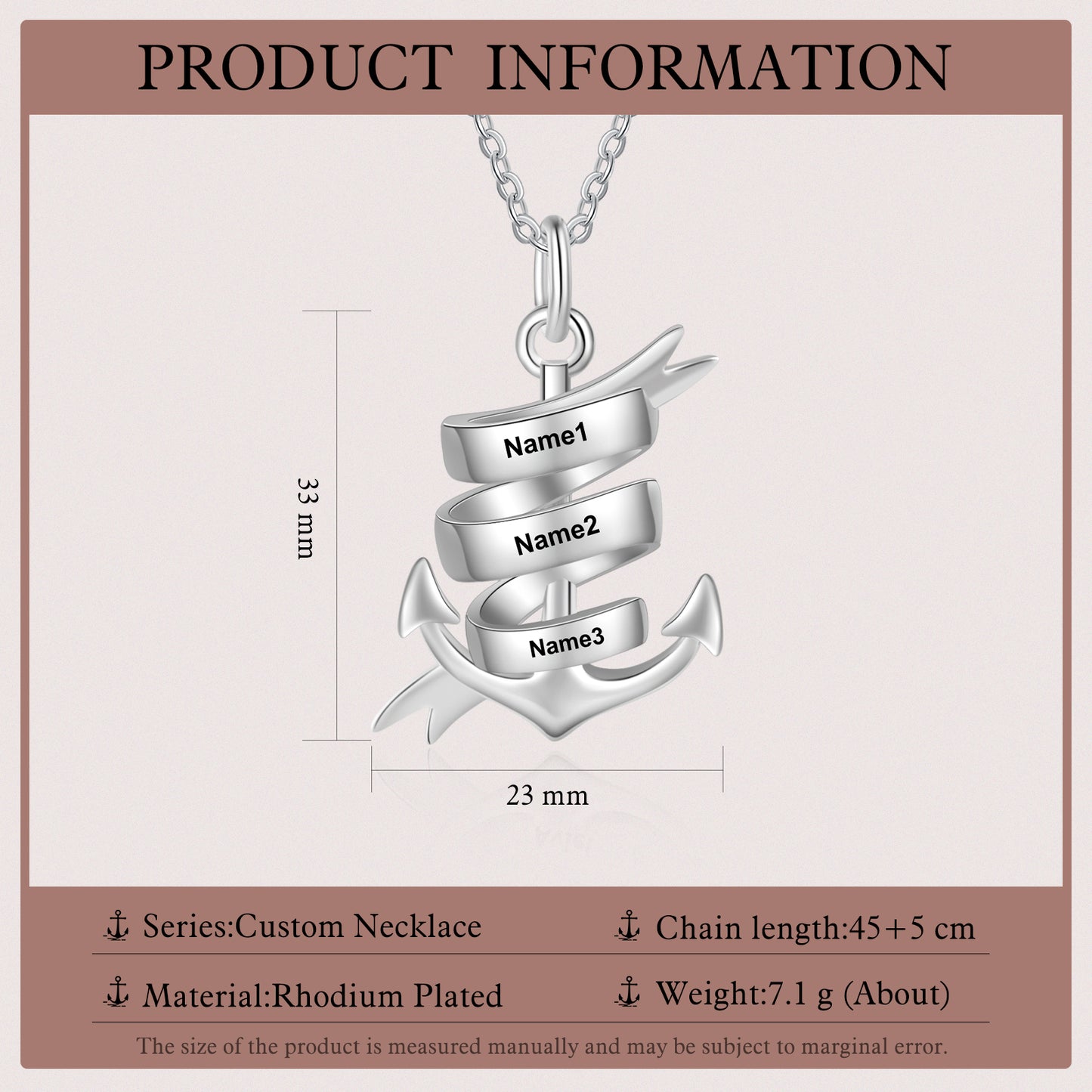 Custom Anchor Necklace