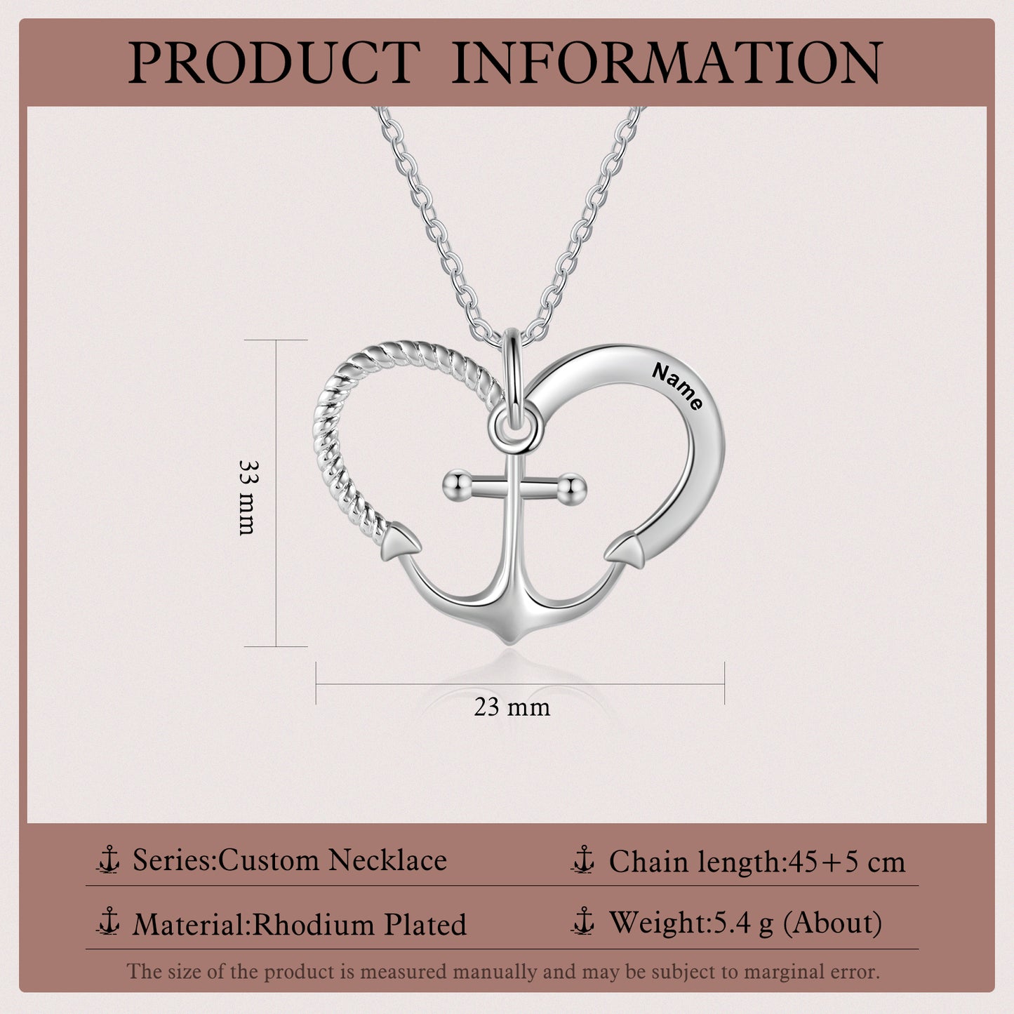 Custom Anchor Necklace