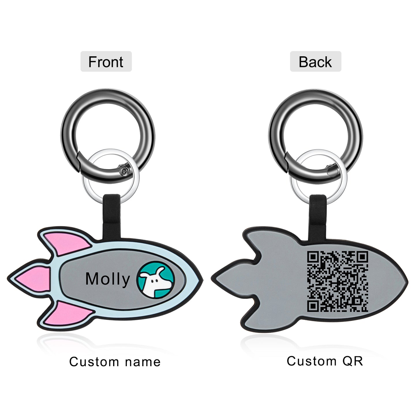 Personalized Rocket Dog Tag
