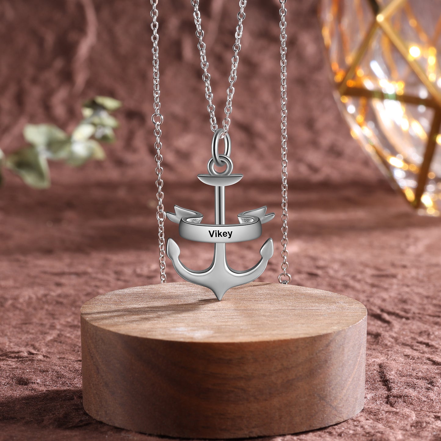Personalized Name Anchor Necklace