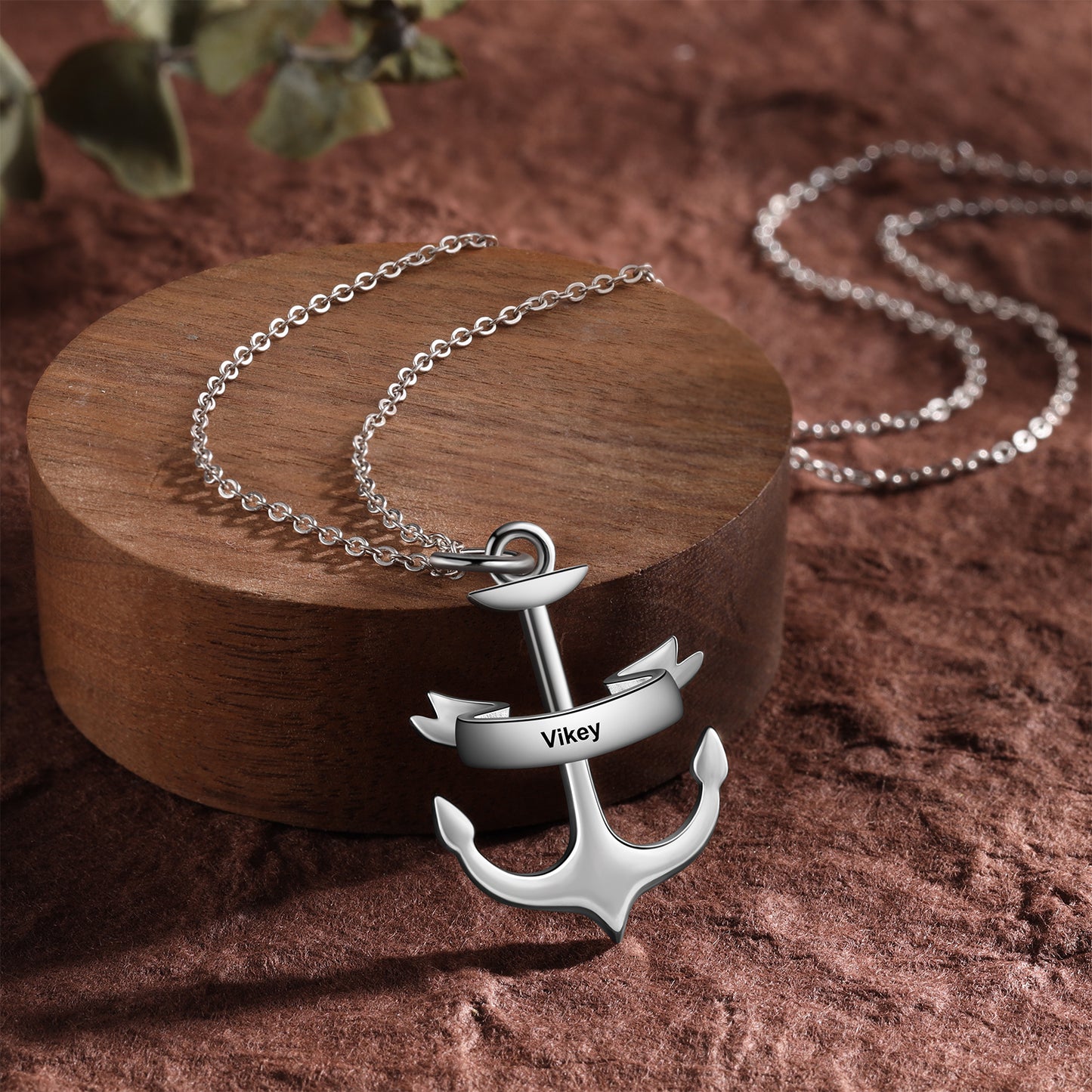 Personalized Name Anchor Necklace