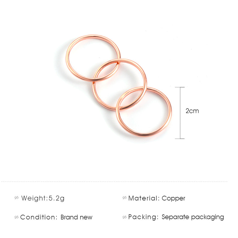 Simple Plain Circle Ring Set