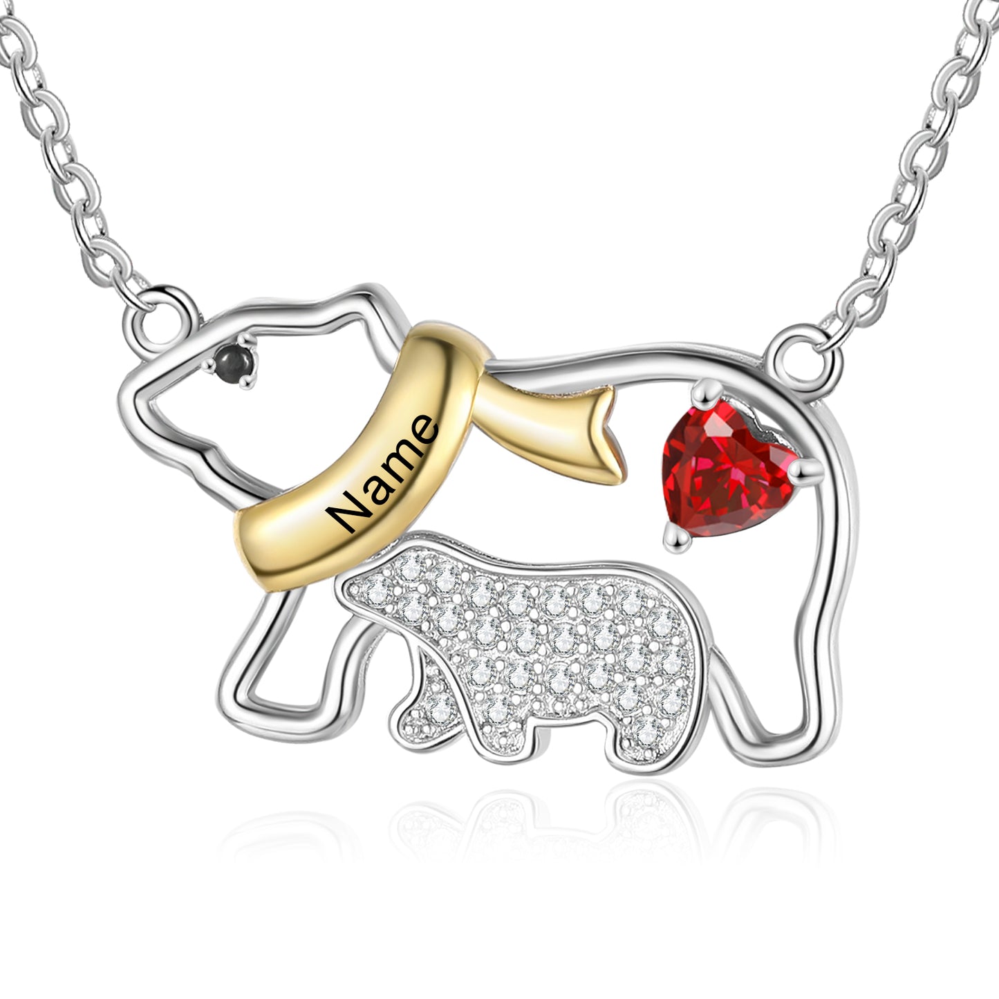 Polar Bear Mother and Child Necklace