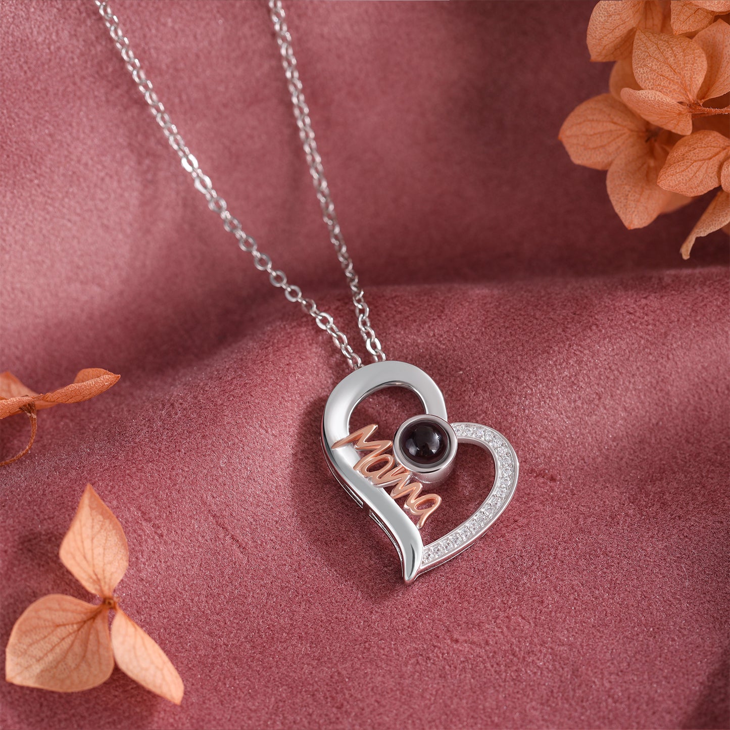 Custom Photo Projection Necklace with Mama