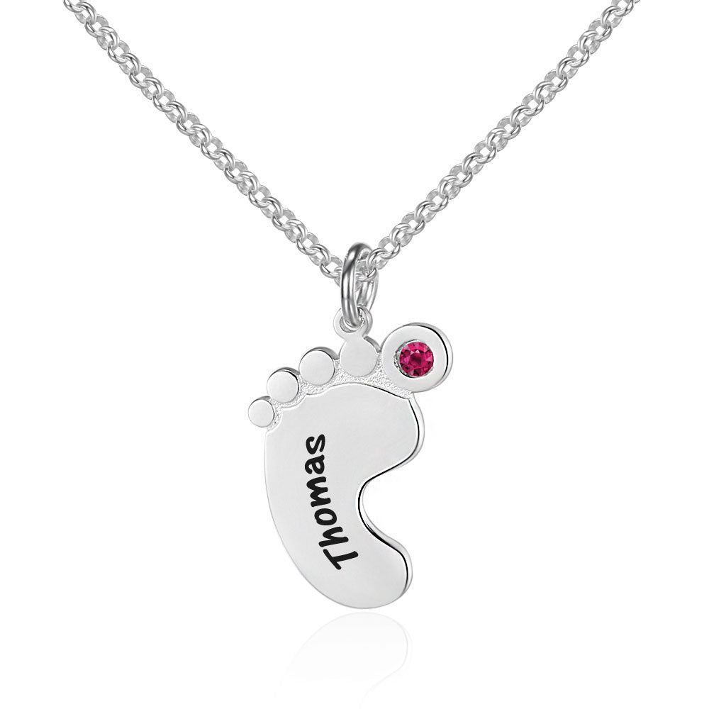 Custom baby Feet Necklace 925 sterling silver
