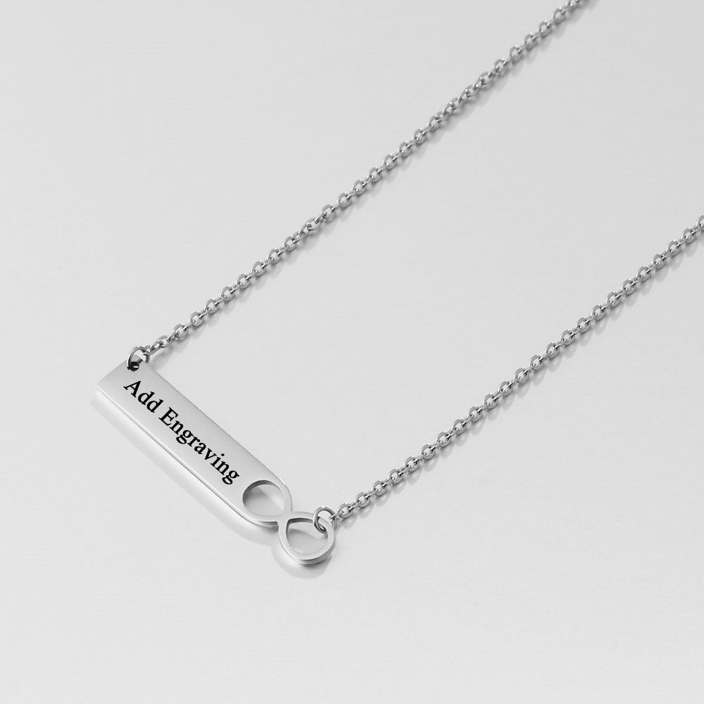 Personalized Stainless Steel Nameplate Bar Necklace