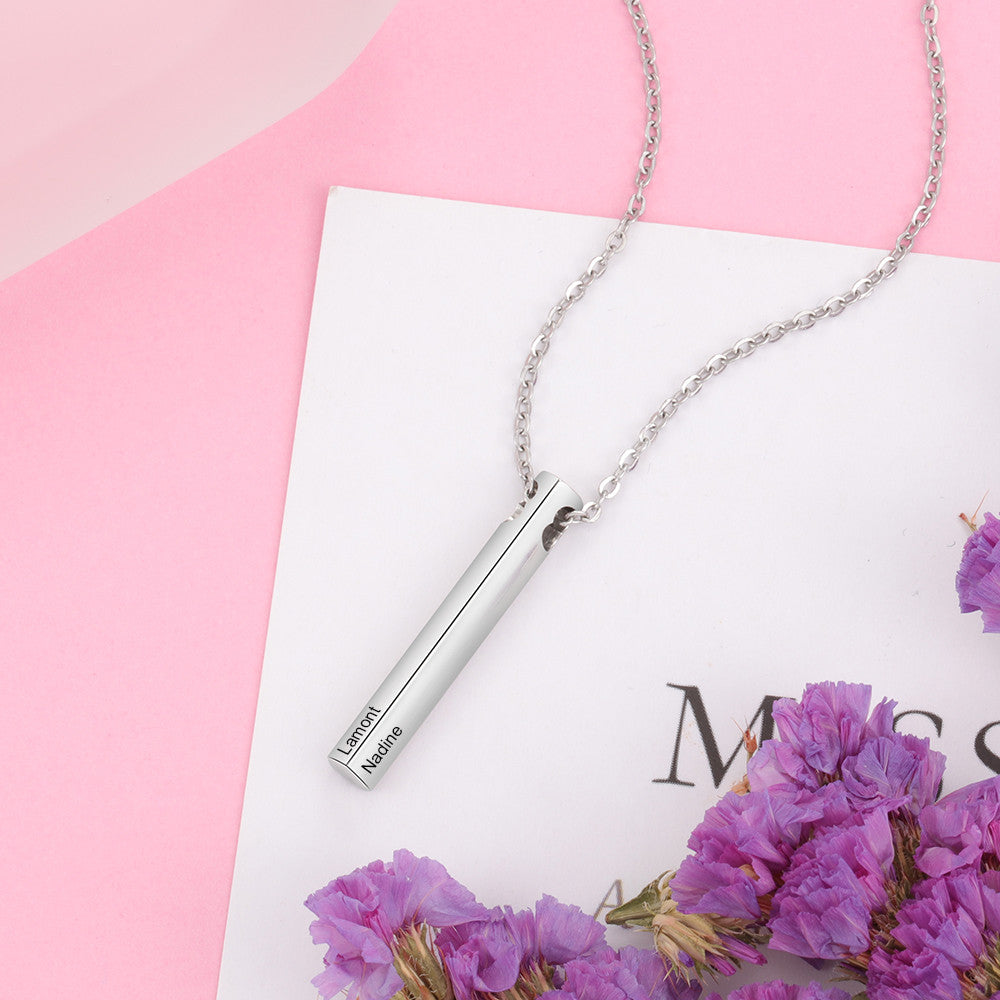 Engraving Stainless Steel Necklace