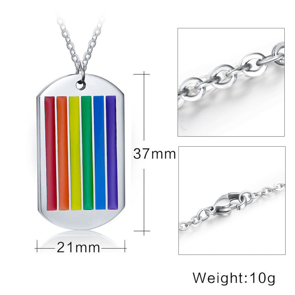 Engraving Stainless Steel Shield Necklace