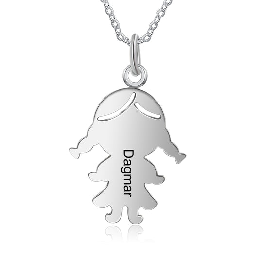 Personalized girl Stainless Steel Baby Boy Necklace