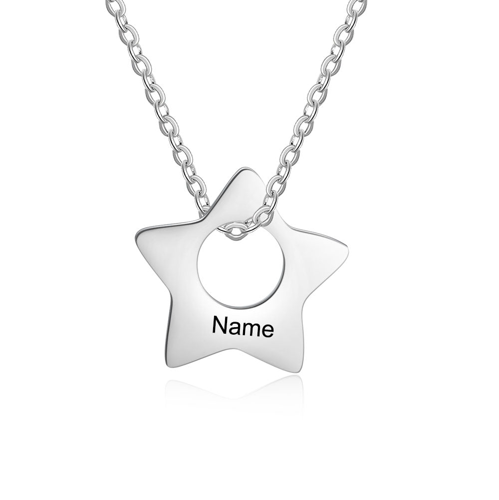 Personalized Stainless Steel Star Necklace