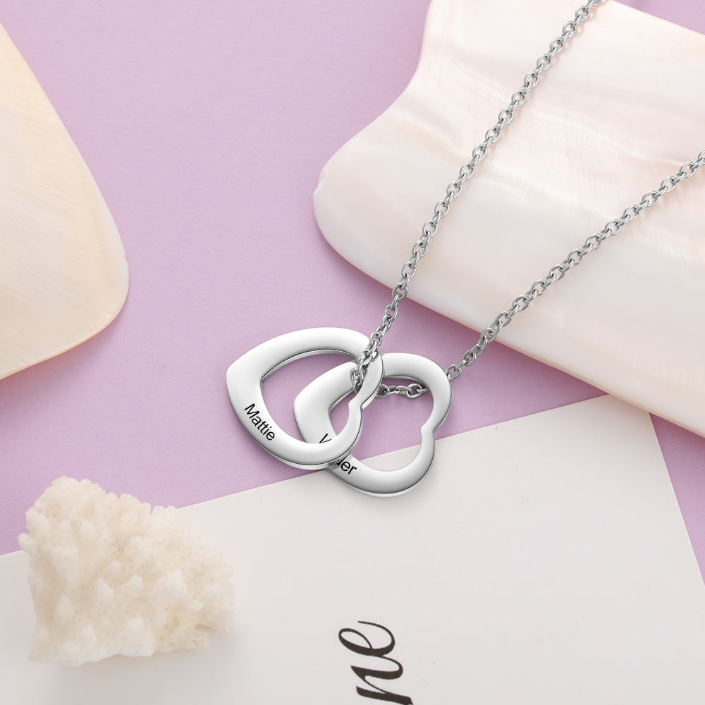 Personalized Stainless Steel Heart Necklace