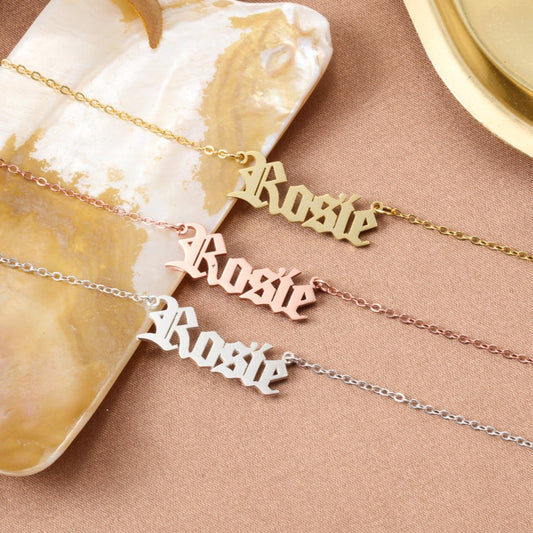 925 Silver Personlized Name Letter Necklace