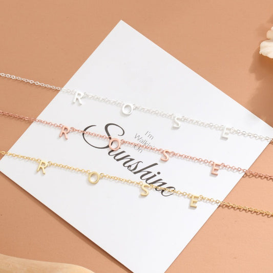 Personalized Name Letter Necklace