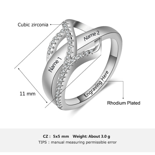 Personalized Name CZ Ring