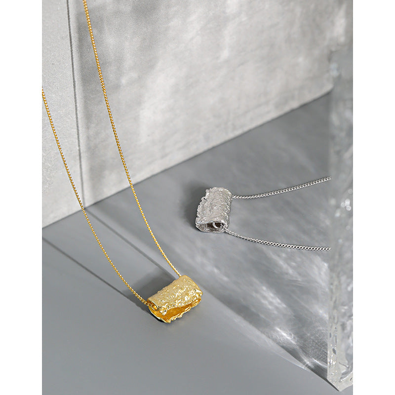Party Irregular Geometry Block 925 Sterling Silver Necklace