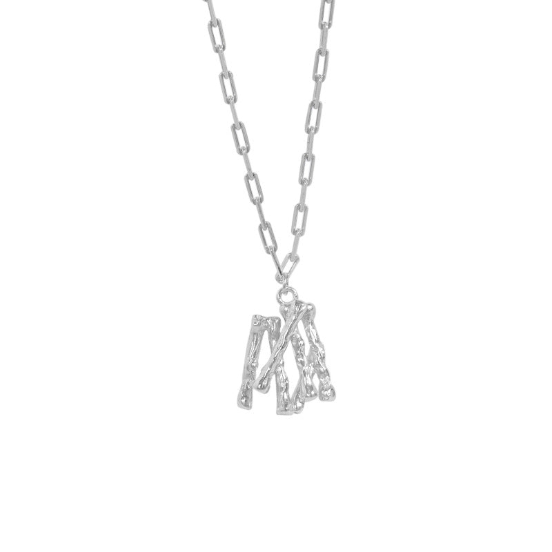 Casual Irregular Branches 925 Sterling Silver Necklace