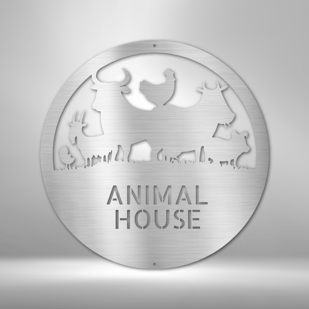 Metal Outdoor Sign - Animal House Monogram