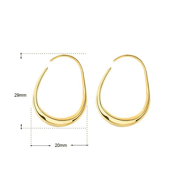 Geometry Hollow Circle Irregular 925 Sterling Silver Hoop Earrings