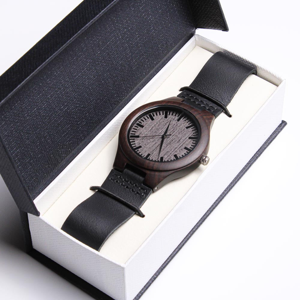 Personalized wooden watch for my husband.