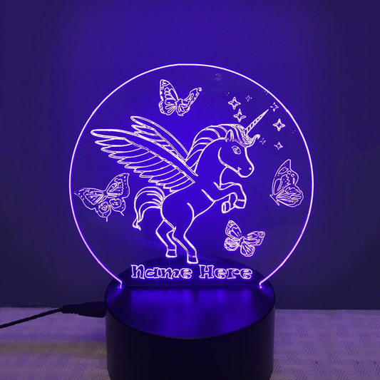 Personalized Name Unicorn Night Light