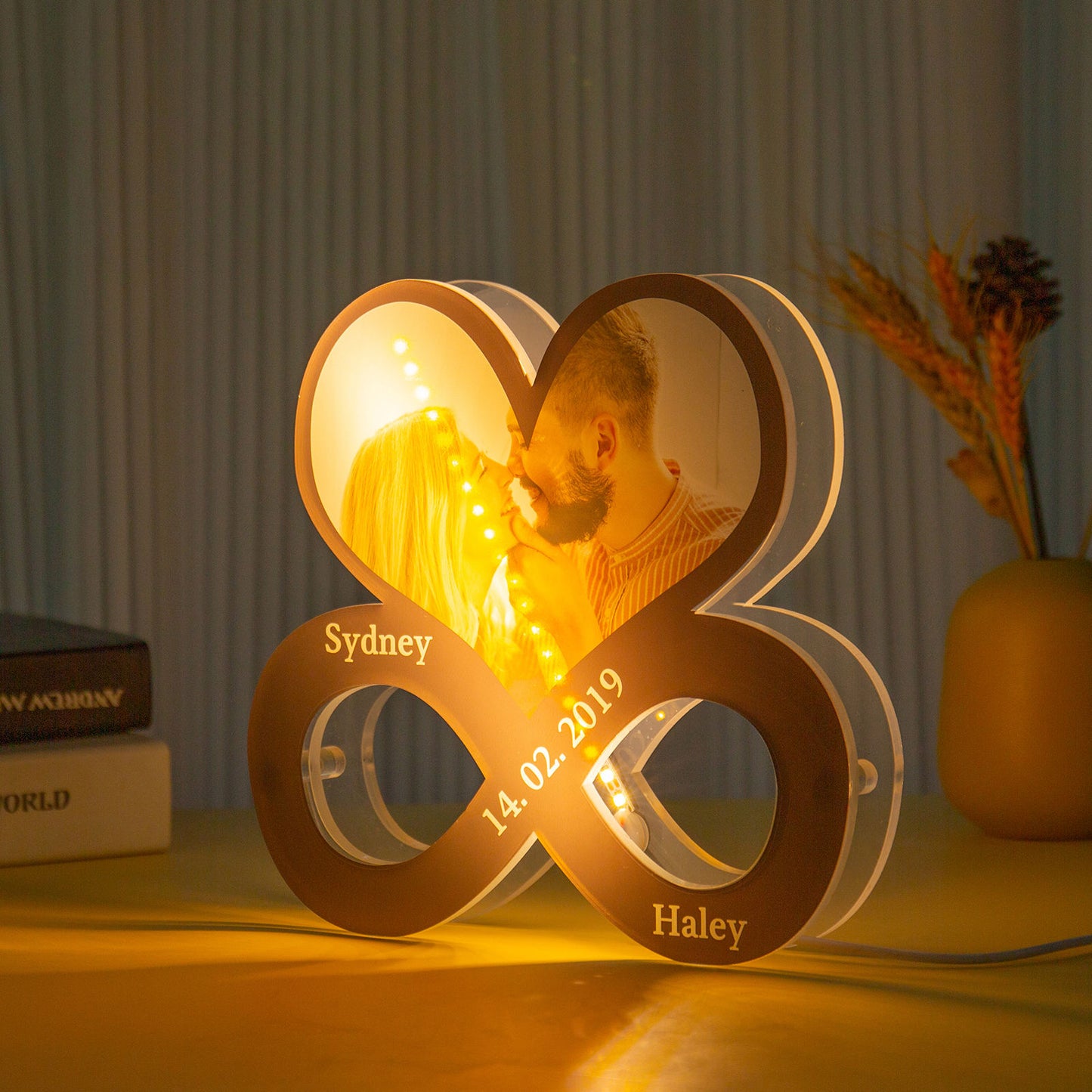 Custom Heart Photo Light Lamp