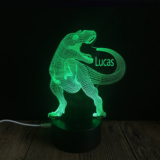 Custom Name Dinosaur Light Lamp