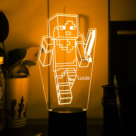 Custom Name Robot Night Light